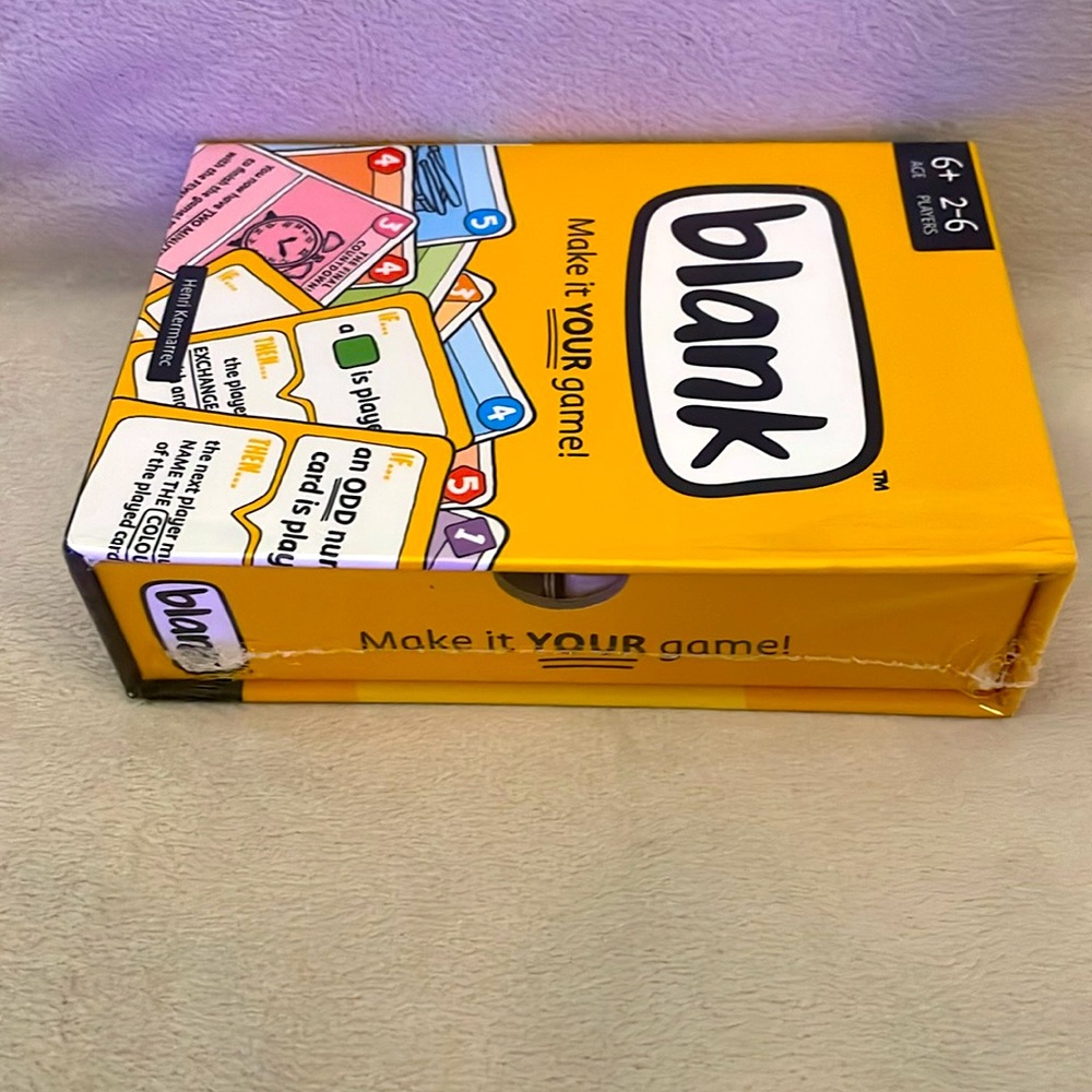 NIB Blank Card Game for 2-6 Players.  Age 6+. - Picture 3 of 3
